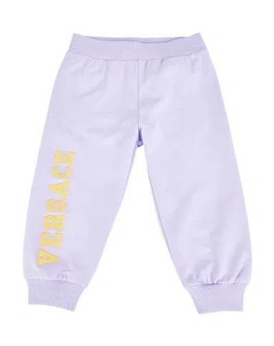 Versace Young Babies'  Newborn Girl Pants Lilac Size 3 Cotton In Purple
