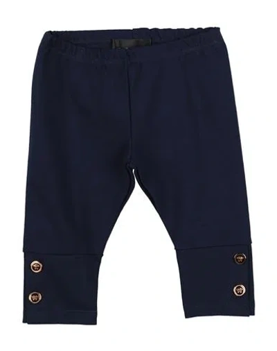 Versace Young Babies'  Newborn Girl Pants Navy Size 3 Viscose, Polyamide, Elastane In Blue