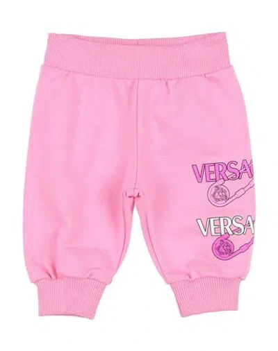 Versace Young Babies'  Newborn Girl Pants Pink Size 3 Cotton, Elastane