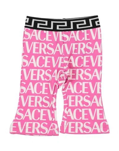 Versace Young Babies'  Newborn Girl Pants Pink Size 3 Cotton, Polyamide, Elastane