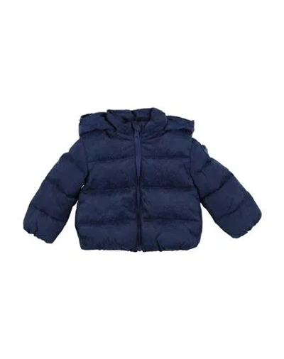 Versace Young Babies'  Newborn Girl Puffer Navy Size 3 Polyamide In Blue