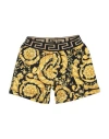 Versace Young Newborn Boy Shorts & Bermuda Shorts Black Size 3 Cotton, Polyamide, Elastane In Black