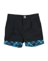 Versace Young Newborn Girl Shorts & Bermuda Shorts Midnight Blue Size 3 Cotton In Blue