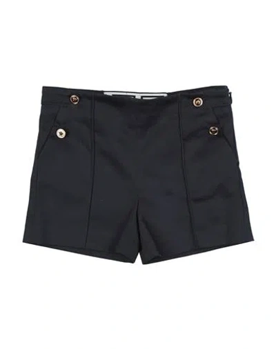 VERSACE YOUNG VERSACE YOUNG NEWBORN GIRL SHORTS & BERMUDA SHORTS MIDNIGHT BLUE SIZE 3 COTTON, POLYESTER, POLYAMIDE