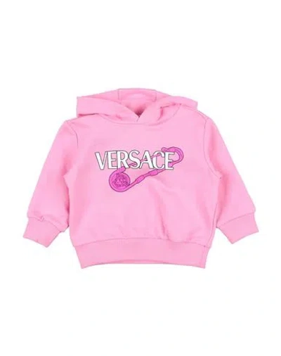 Versace Young Babies'  Newborn Girl Sweatshirt Fuchsia Size 3 Cotton, Elastane In Pink