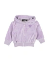 Versace Young Newborn Girl Sweatshirt Lilac Size 3 Polyester, Elastane, Viscose, Cotton In Purple