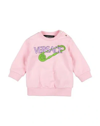 Versace Young Babies'  Newborn Girl Sweatshirt Pink Size 3 Cotton, Elastane