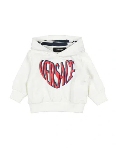 Versace Young Babies'  Newborn Girl Sweatshirt White Size 3 Cotton, Elastane