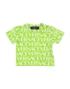 Versace Young Babies'  Newborn Girl T-shirt Acid Green Size 3 Cotton, Elastane