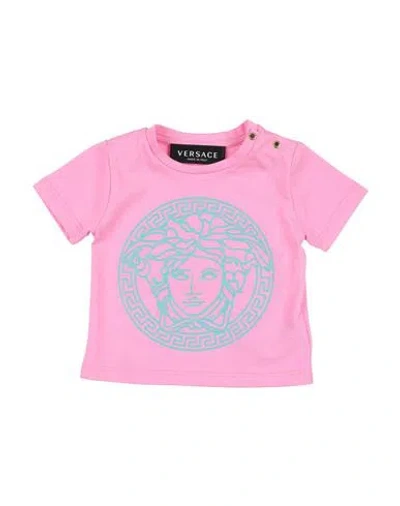 Versace Young Babies'  Newborn Girl T-shirt Pink Size 3 Cotton
