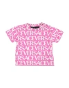 Versace Young Newborn Girl T-shirt Pink Size 3 Cotton, Elastane In Pink