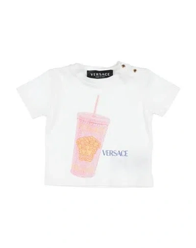 Versace Young Babies'  Newborn Girl T-shirt White Size 3 Cotton