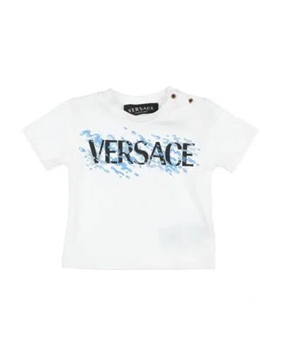 Versace Young Babies'  Newborn Girl T-shirt White Size 3 Cotton