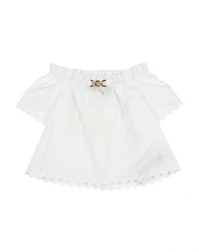Versace Young Babies'  Newborn Girl Top White Size 3 Cotton