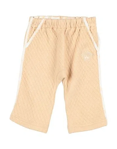 Versace Young Babies'  Newborn Pants Beige Size 3 Cotton, Polyamide In Nude