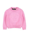 Versace Young Newborn Sweater Pink Size 3 Virgin Wool, Viscose In Pink