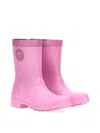 Versace Young Rain Boots In Nude