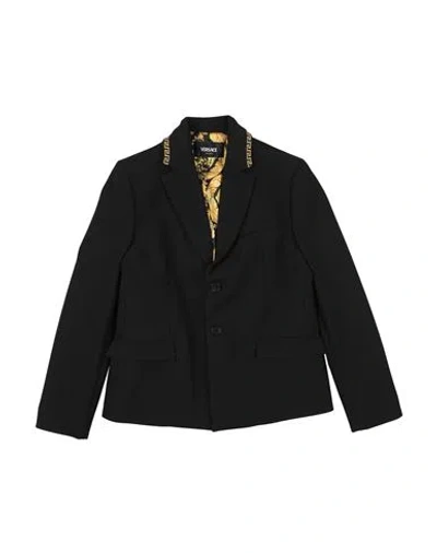 Versace Young Babies'  Toddler Boy Blazer Black Size 6 Polyester, Viscose, Cotton, Elastane, Polyamide
