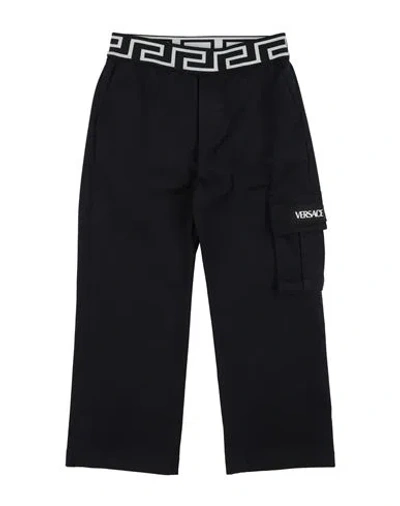 Versace Young Babies'  Toddler Boy Pants Midnight Blue Size 6 Cotton, Elastane In Black
