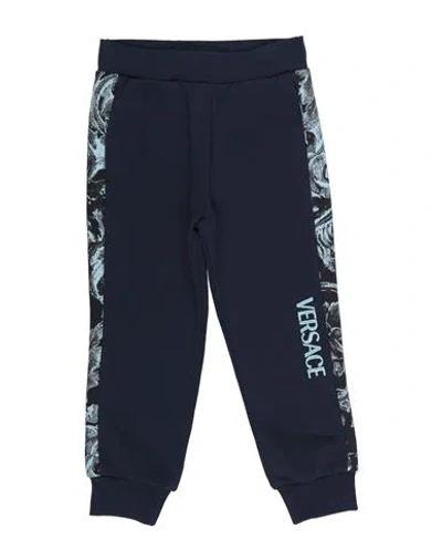 Versace Young Babies'  Toddler Boy Pants Navy Size 4 Cotton In Blue