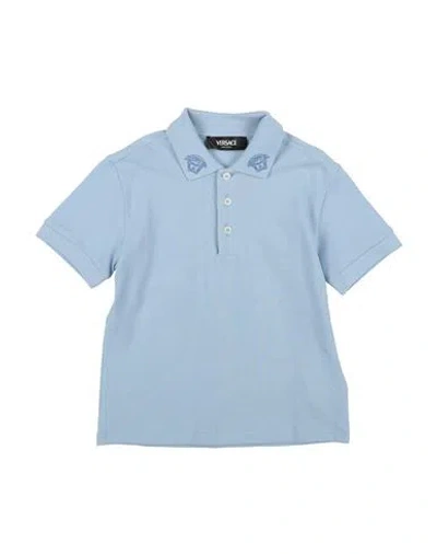 Versace Young Babies'  Toddler Boy Polo Shirt Light Blue Size 6 Cotton