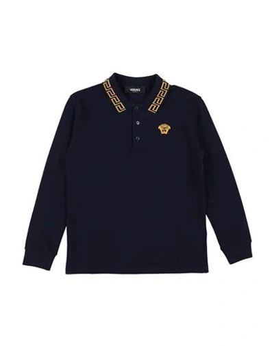 Versace Young Babies'  Toddler Boy Polo Shirt Midnight Blue Size 4 Cotton