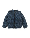 Versace Young Toddler Boy Puffer Midnight Blue Size 3 Polyester In Blue