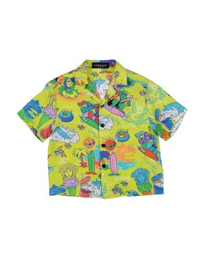 Versace Young Babies'  Toddler Boy Shirt Lime Green Size 5 Silk