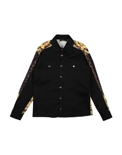 Versace Young Babies'  Toddler Boy Shirt Black Size 5 Cotton, Elastane