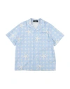 Versace Young Toddler Boy Shirt Light Blue Size 6 Cotton, Viscose, Polyester In Blue