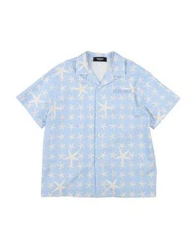 Versace Young Babies'  Toddler Boy Shirt Light Blue Size 6 Cotton, Viscose, Polyester