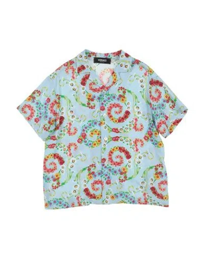 Versace Young Babies'  Toddler Boy Shirt Light Blue Size 6 Viscose