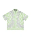 Versace Young Toddler Boy Shirt Light Green Size 6 Silk In Multi