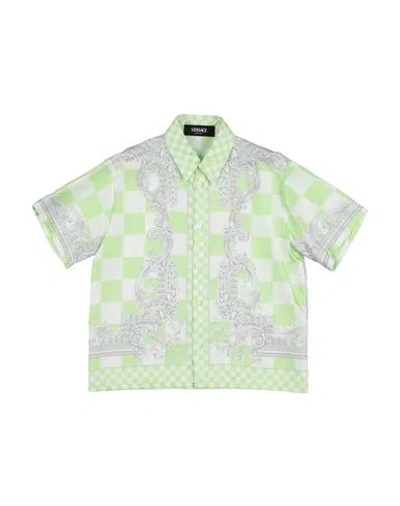 Versace Young Babies'  Toddler Boy Shirt Light Green Size 6 Silk In Multi