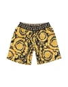 Versace Young Newborn Boy Shorts & Bermuda Shorts Black Size 3 Cotton, Polyamide, Elastane In Black