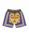 Versace Young Newborn Boy Shorts & Bermuda Shorts Blue Size 3 Cotton, Polyester, Elastane, Polyamide In Blue