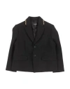 Versace Young Toddler Boy Suit Jacket Black Size 6 Polyester, Viscose, Cotton, Elastane In Black