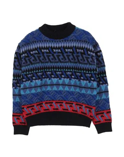 Versace Young Babies'  Toddler Boy Sweater Blue Size 6 Virgin Wool, Mohair Wool, Polyamide