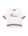 Versace Young Toddler Boy Sweater White Size 4 Cotton, Wool, Acrylic, Polyester In White