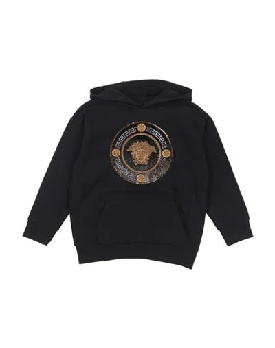 Versace Young Babies'  Toddler Boy Sweatshirt Black Size 4 Cotton, Glass, Viscose, Elastane