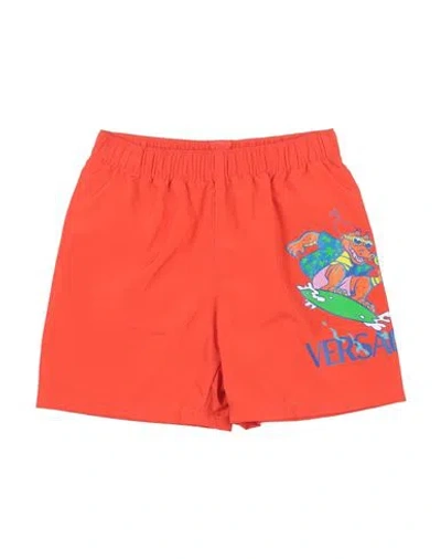 Versace Young Babies'  Toddler Boy Swim Trunks Tomato Red Size 6 Polyester