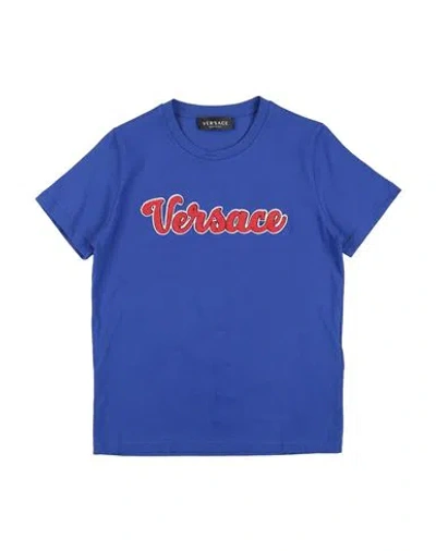 Versace Young Babies'  Toddler Boy T-shirt Blue Size 6 Cotton