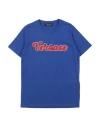 Versace Young Babies'  Toddler Boy T-shirt Blue Size 6 Cotton, Polyester, Acrylic