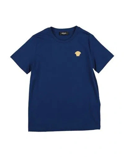 Versace Young Babies'  Toddler Boy T-shirt Blue Size 6 Cotton, Viscose, Polyester