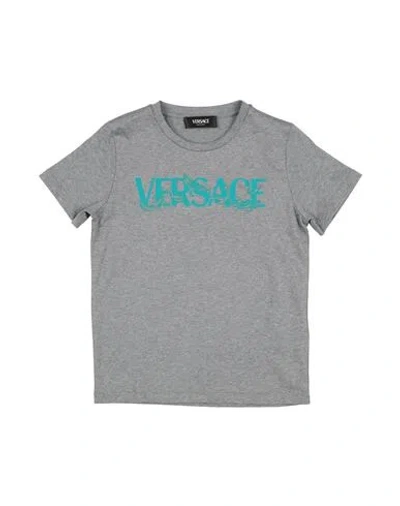 Versace Young Babies'  Toddler Boy T-shirt Grey Size 6 Cotton, Viscose