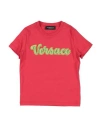 VERSACE YOUNG VERSACE YOUNG TODDLER BOY T-SHIRT RED SIZE 5 COTTON, POLYESTER, ACRYLIC
