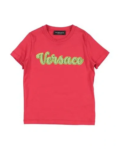 Versace Young Babies'  Toddler Boy T-shirt Red Size 6 Cotton, Polyester, Acrylic