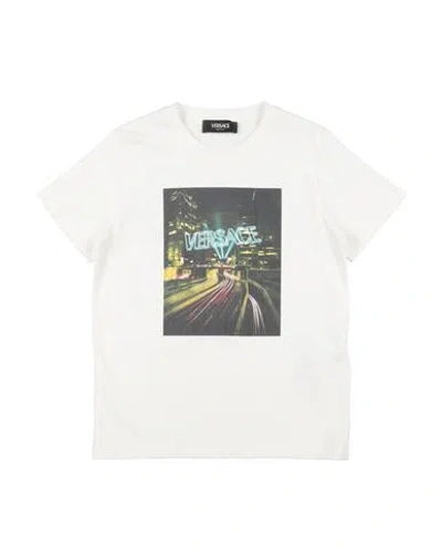 Versace Young Babies'  Toddler Boy T-shirt White Size 5 Cotton