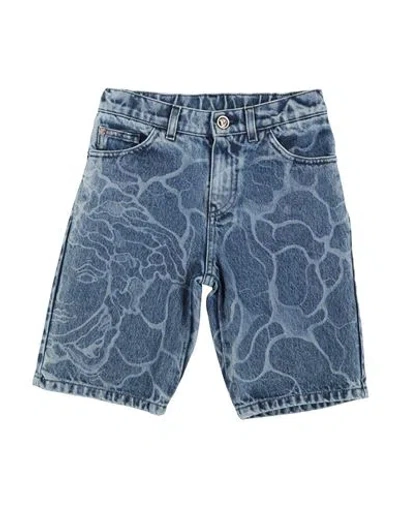 Versace Young Babies'  Toddler Denim Shorts Blue Size 6 Cotton