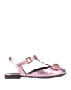 Versace Young Toddler Girl Ballet Flats Lilac Size 10c Leather In Purple
